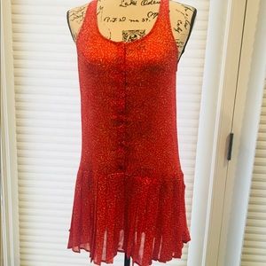 💚Racer back pleated tunic mini dress